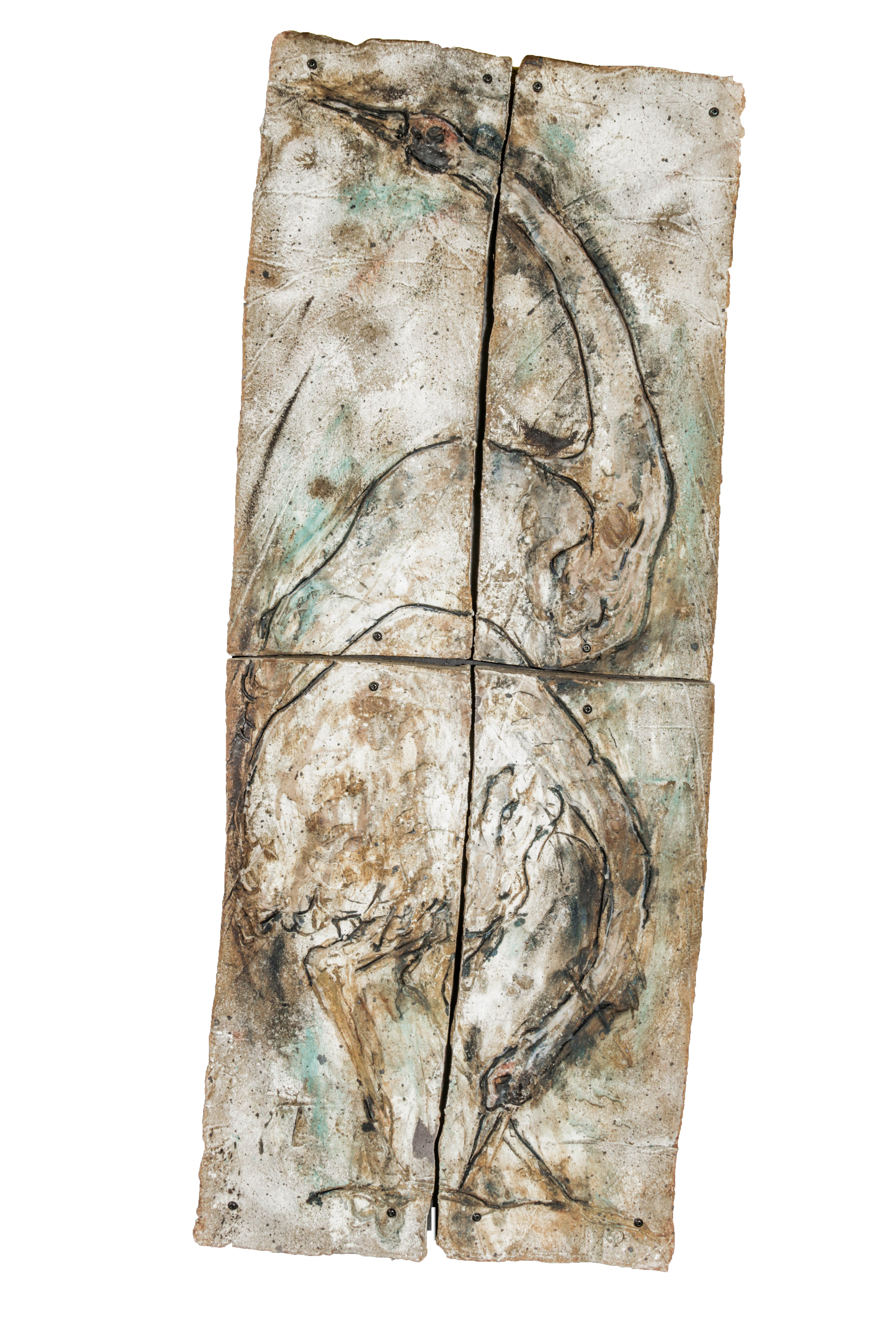 Matching Original Mixed Media Carvings