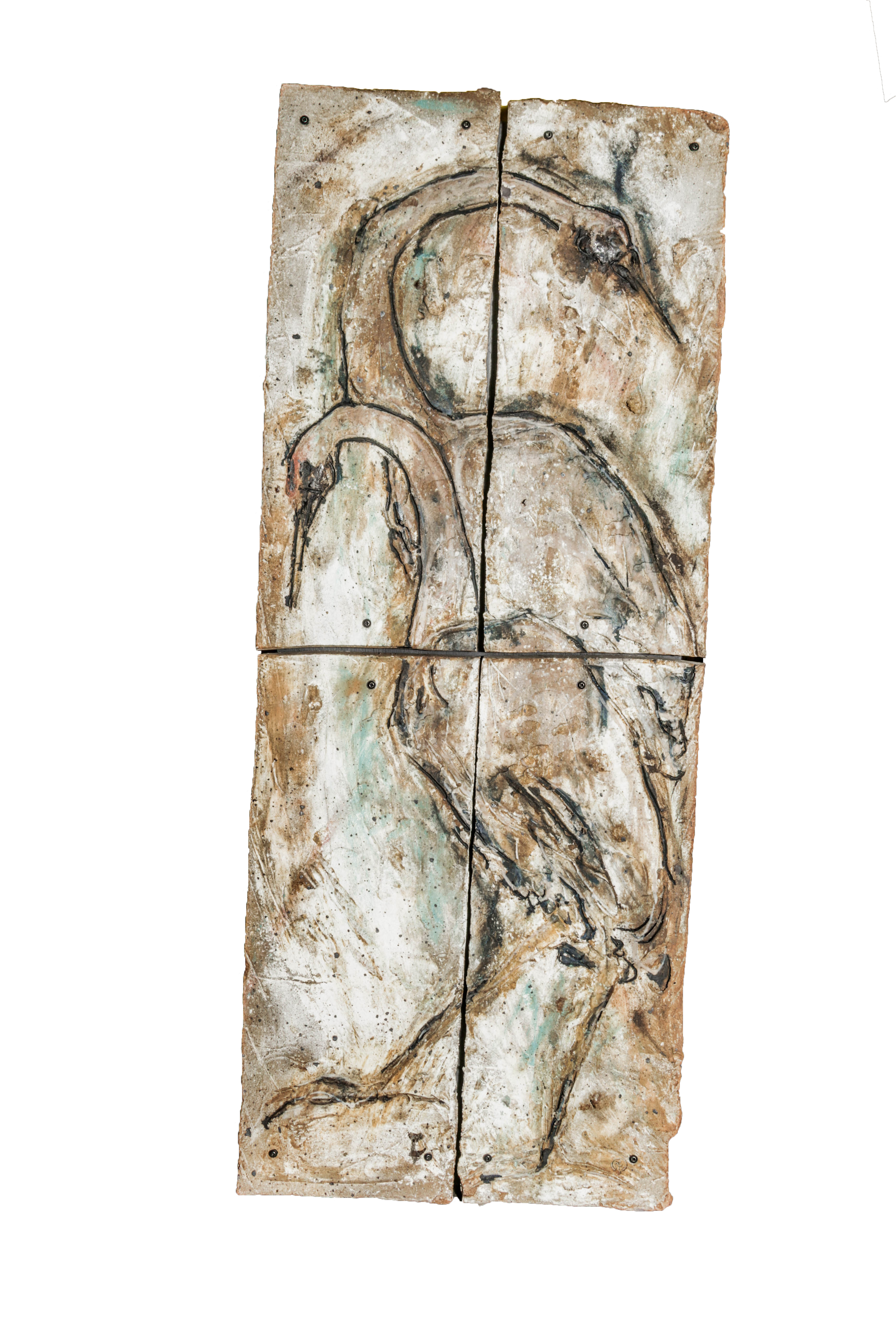 Matching Original Mixed Media Carvings