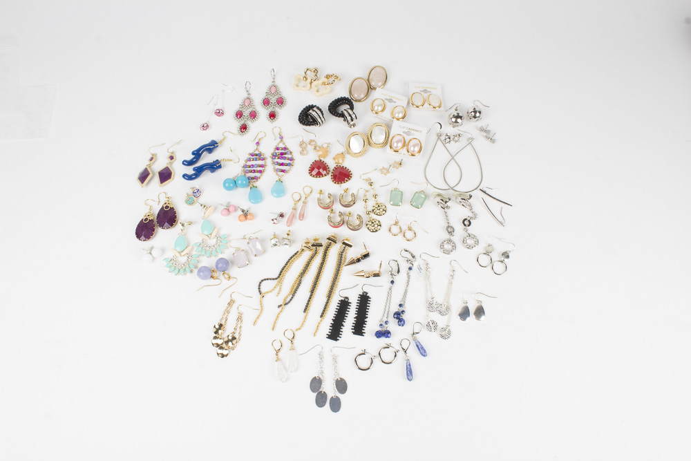 Large Group of Costume Earrings