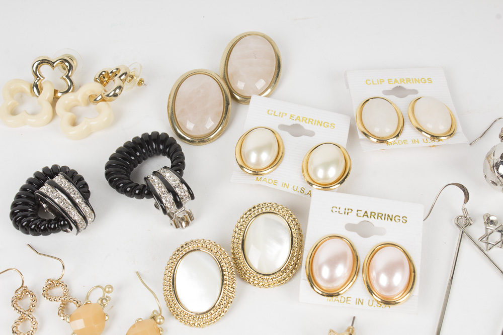 Large Group of Costume Earrings