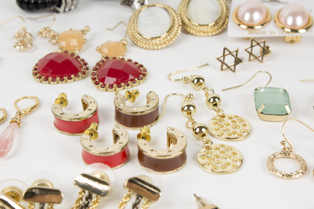 Large Group of Costume Earrings