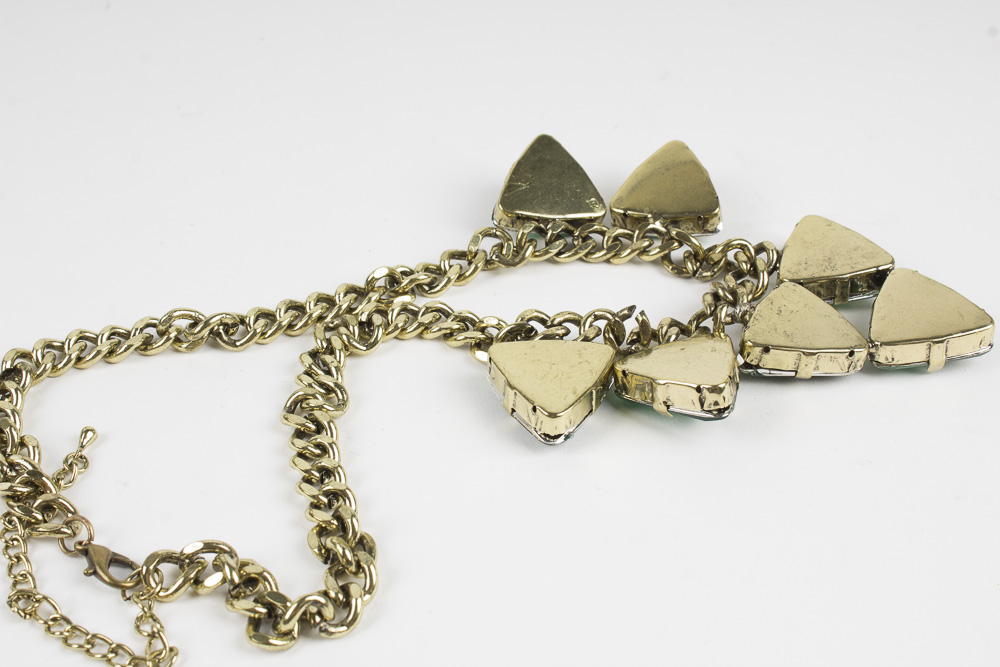 Showcase with "Faux" Gemstone Costume Jewelry