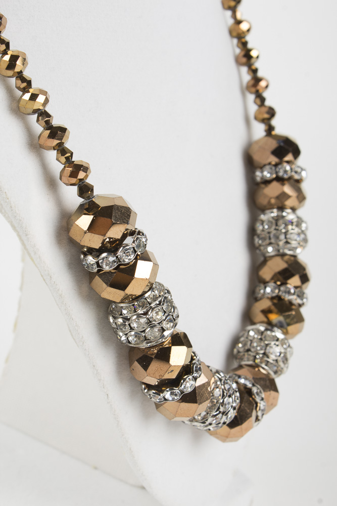 Showcase with "Faux" Gemstone Costume Jewelry