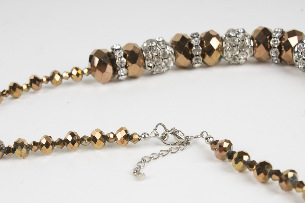 Showcase with "Faux" Gemstone Costume Jewelry