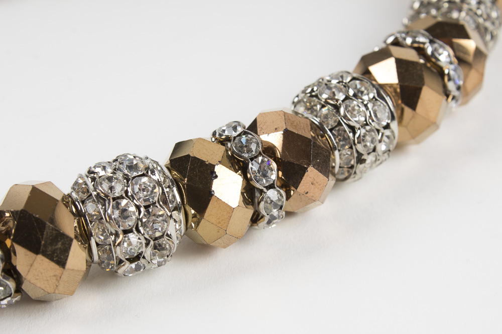 Showcase with "Faux" Gemstone Costume Jewelry