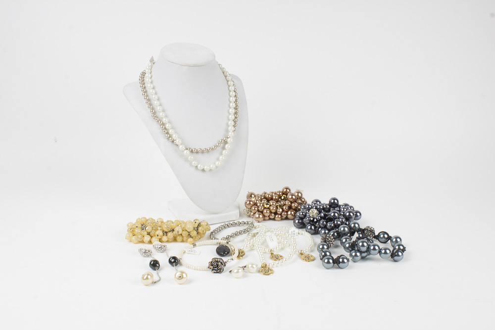Faux Pearl and Beaded Costume Jewelry