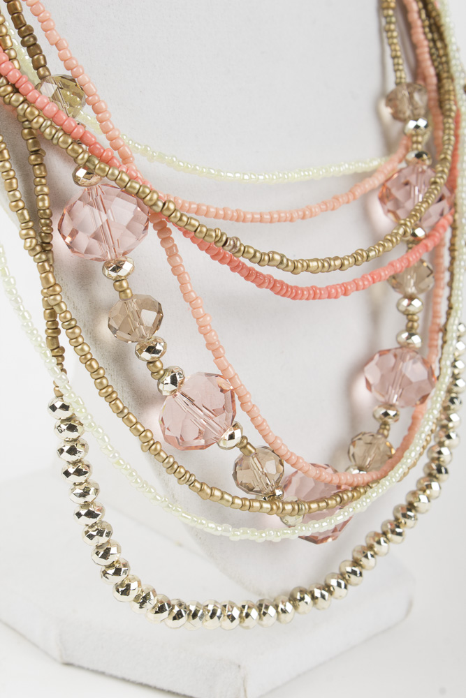 Multi-Colored Metal and Pink Costume Jewelry