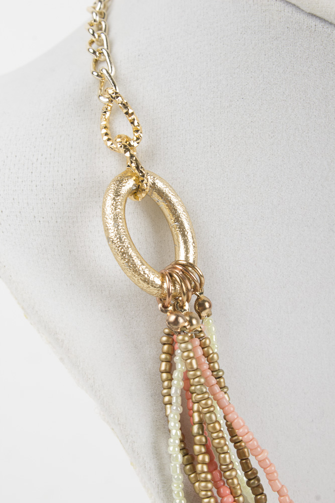 Multi-Colored Metal and Pink Costume Jewelry