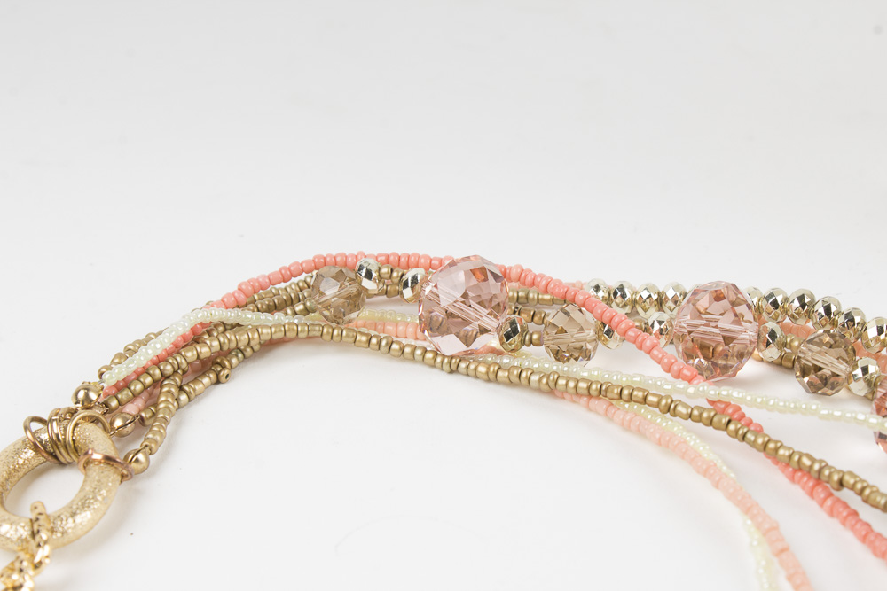 Multi-Colored Metal and Pink Costume Jewelry