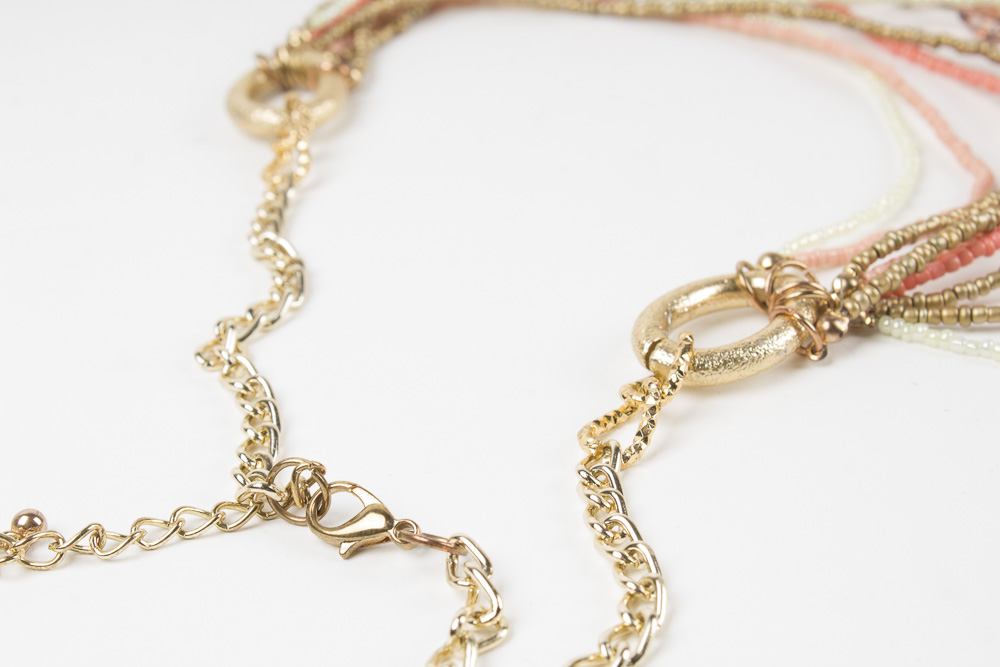 Multi-Colored Metal and Pink Costume Jewelry