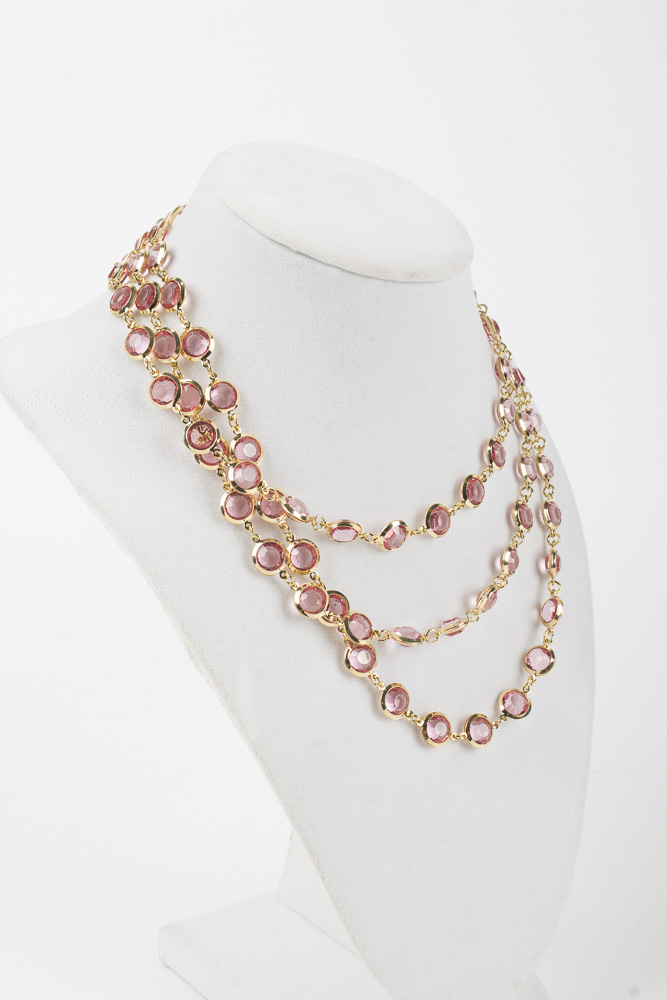 Multi-Colored Metal and Pink Costume Jewelry
