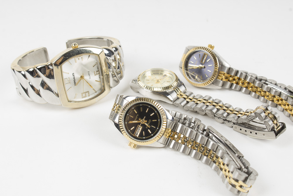 Gold-toned Watches and Bracelets
