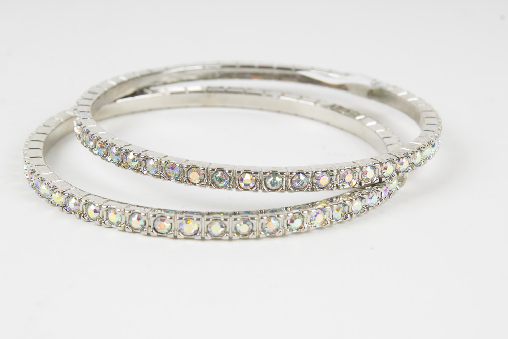 Group of Silver Tone and Black Costume Jewelry