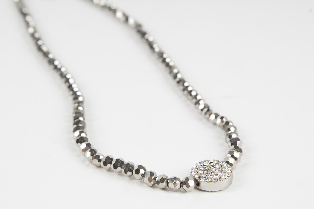 Group of Silver Tone and Black Costume Jewelry