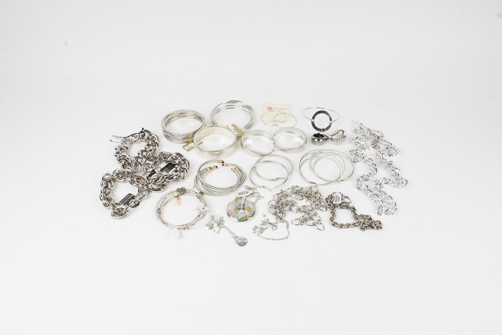 Silver-toned Metal Costume Jewelry