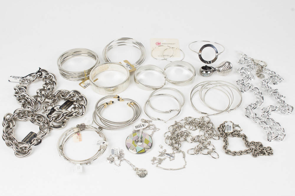Silver-toned Metal Costume Jewelry