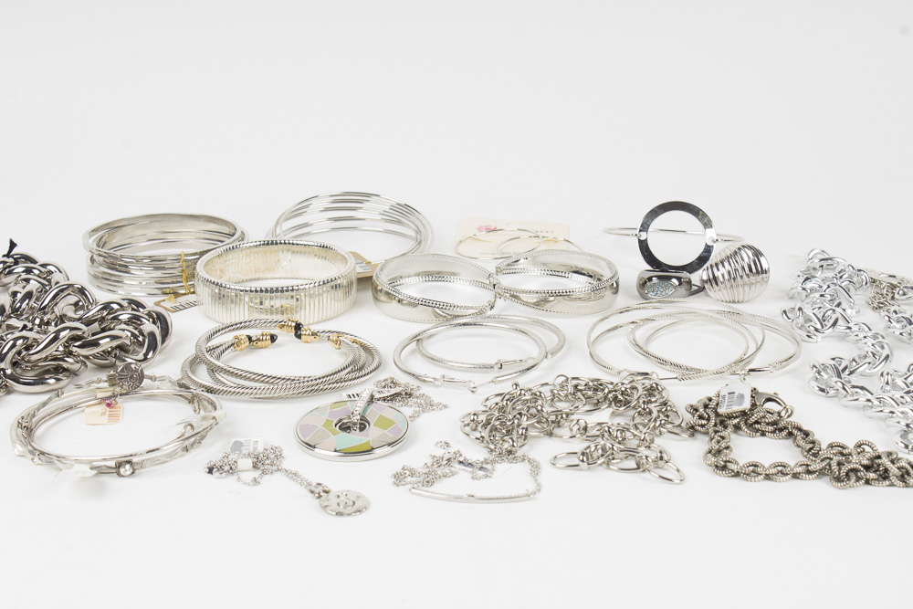 Silver-toned Metal Costume Jewelry