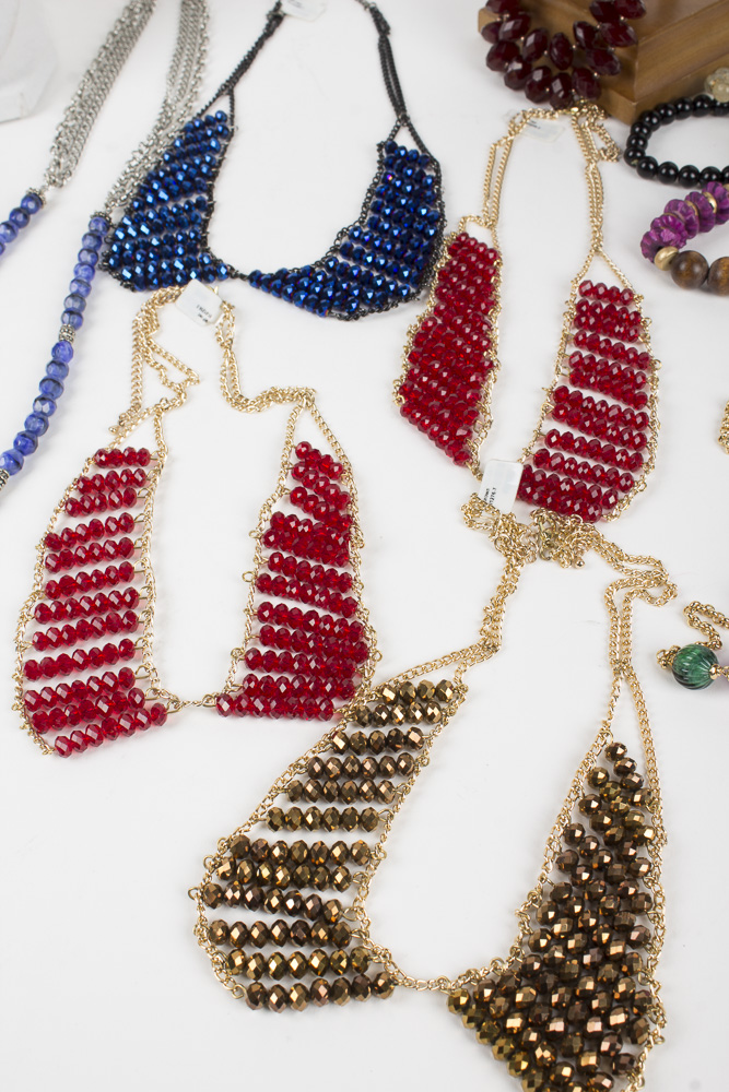 Beaded Costume Jewelry and Jewelry Hook Stand