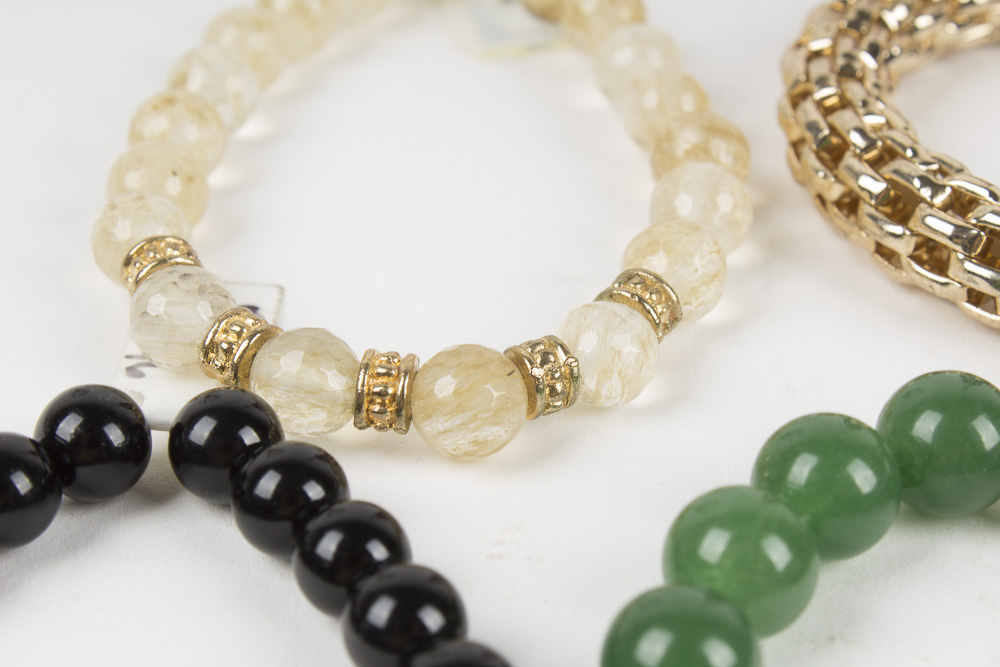 Beaded Costume Jewelry and Jewelry Hook Stand