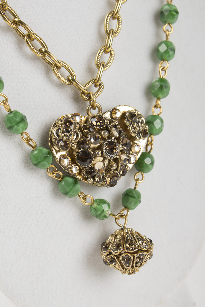 Beaded Costume Jewelry and Jewelry Hook Stand