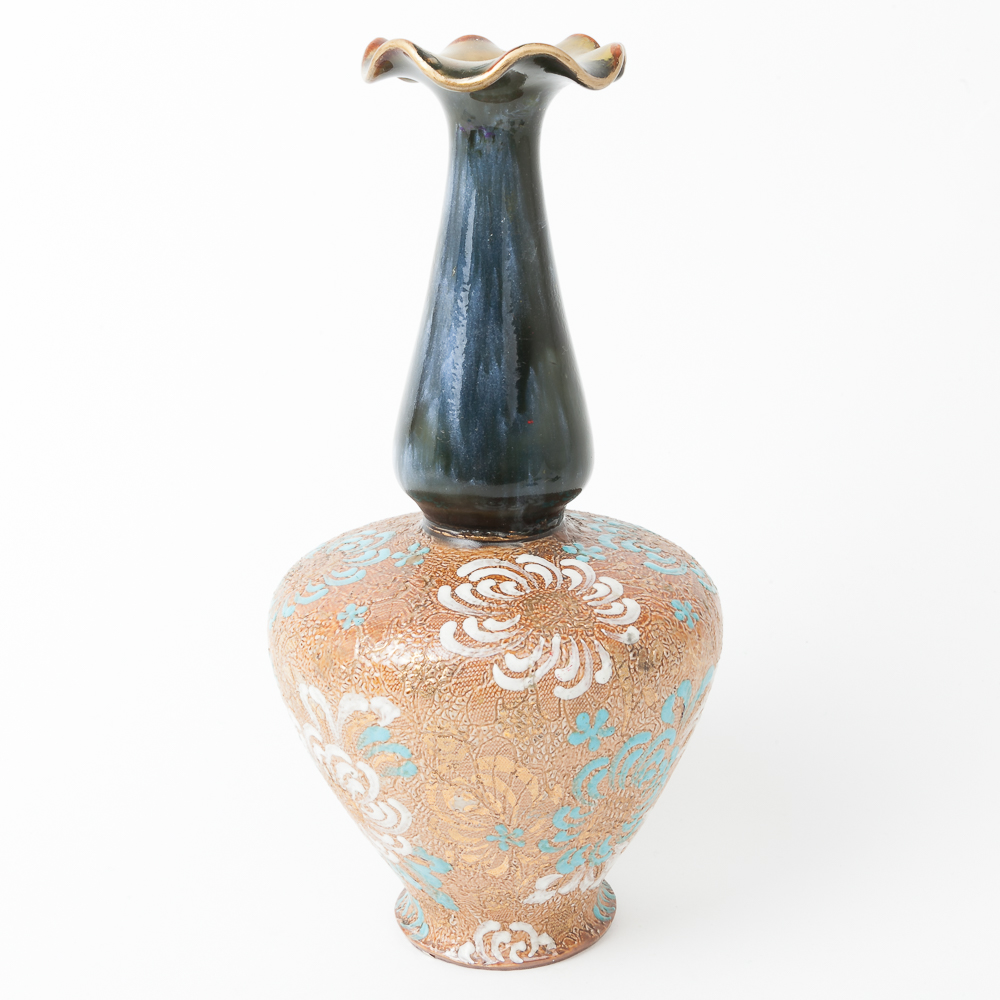 Vintage Royal Doulton Lambeth Art Pottery Tapestry Vase