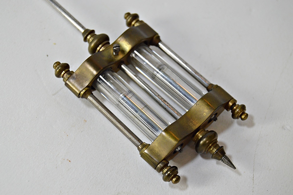 Antique French Brass and Beveled Glass Carriage Clock