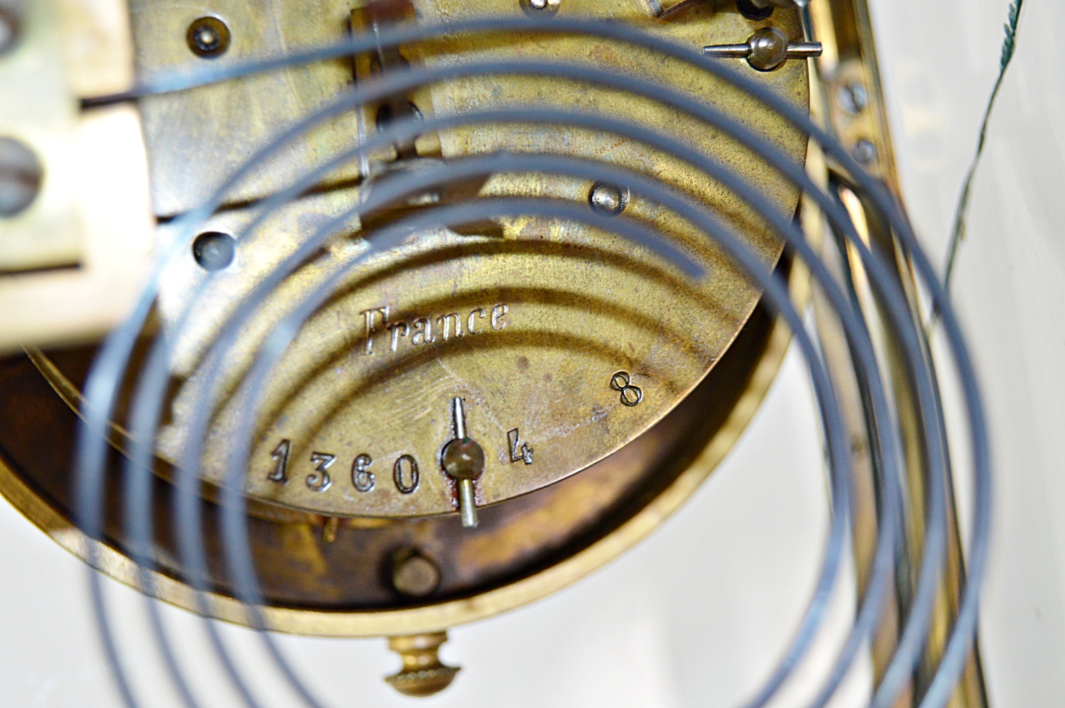 Antique French Brass and Beveled Glass Carriage Clock