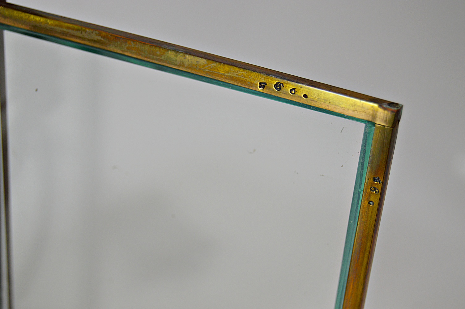 Antique French Brass and Beveled Glass Carriage Clock