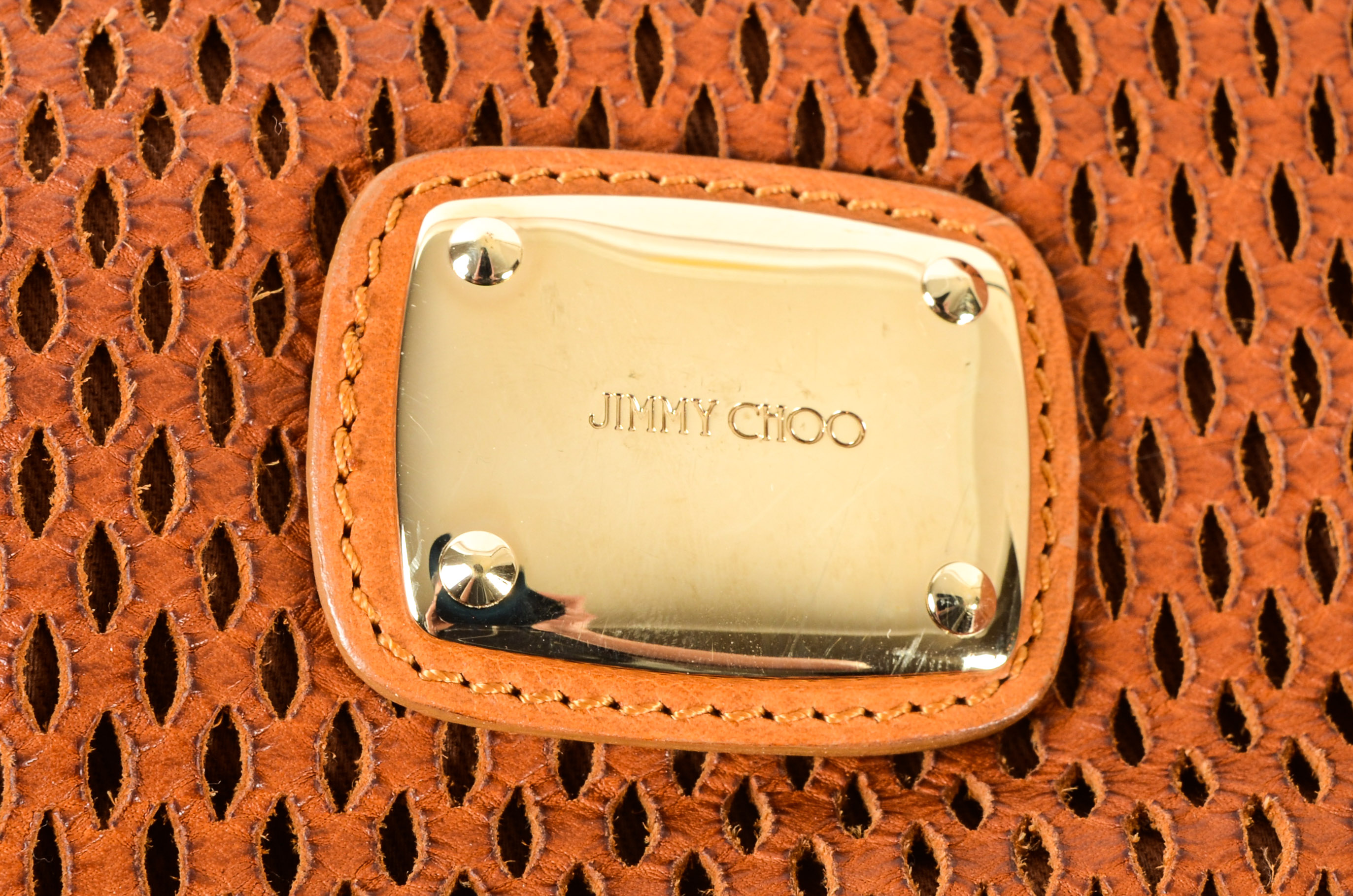 Jimmy Choo Sky Perforated Vachetta Hobo Bag