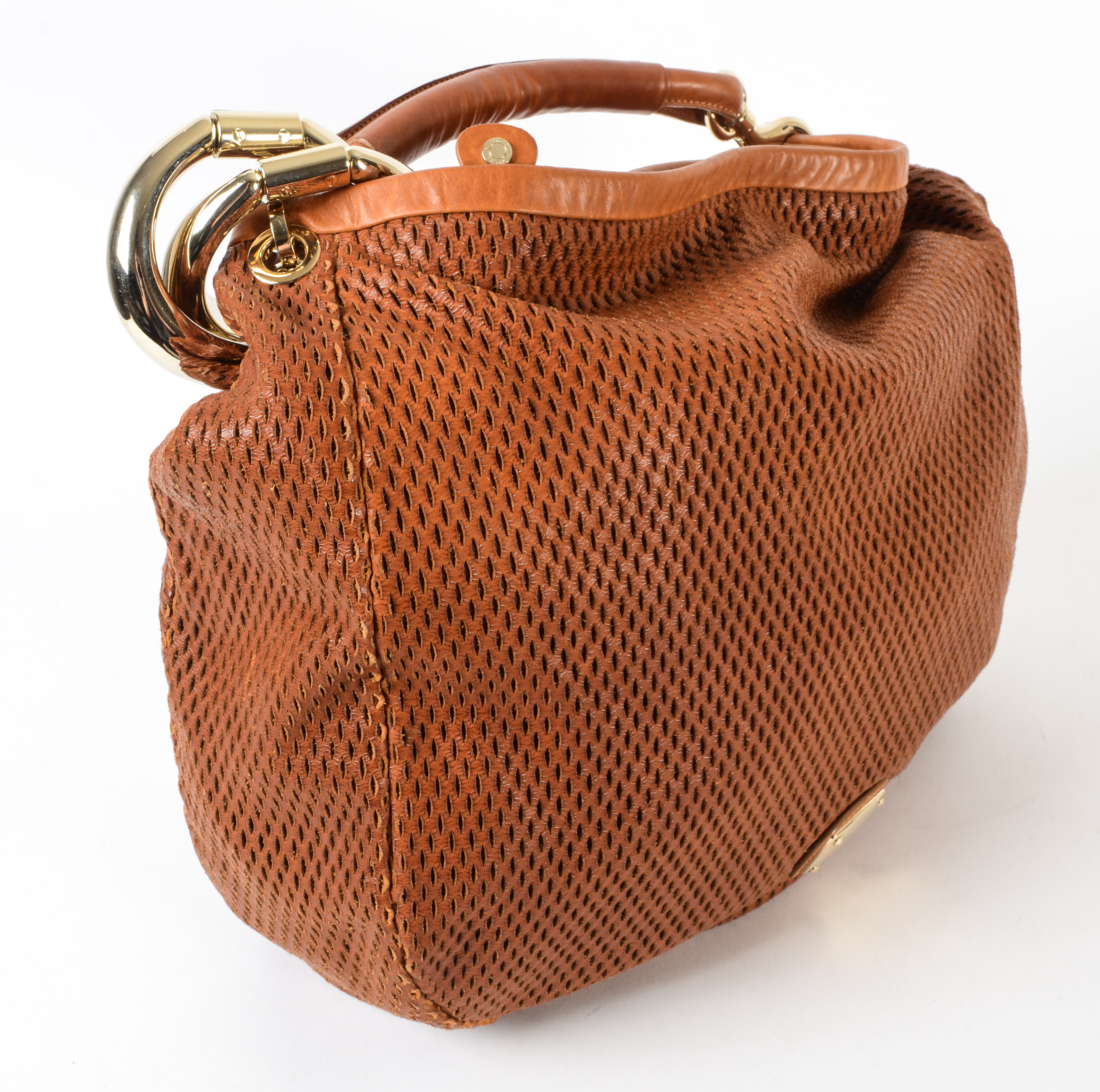 Jimmy Choo Sky Perforated Vachetta Hobo Bag