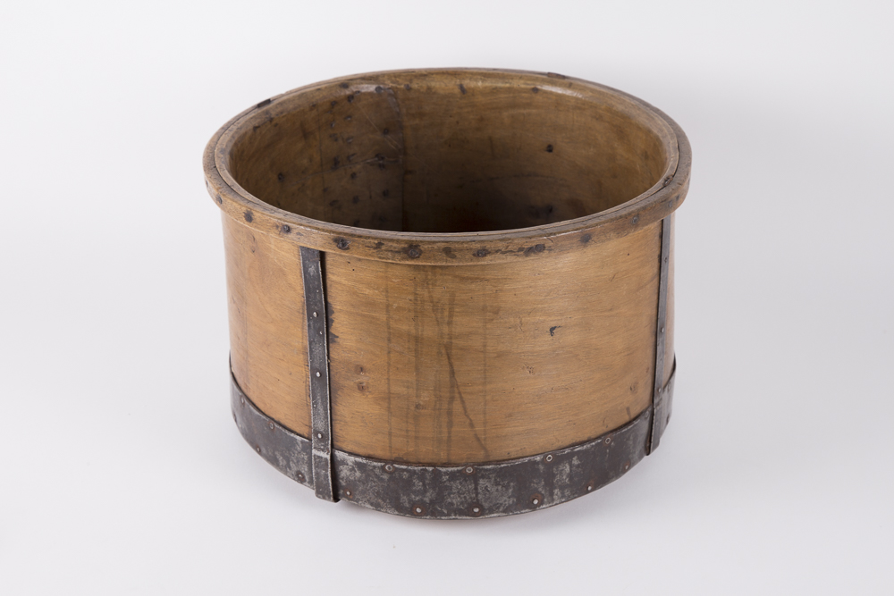 Wood and Metal Round Container