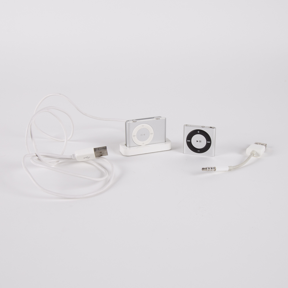 iPod Shuffle Media Players and Cables