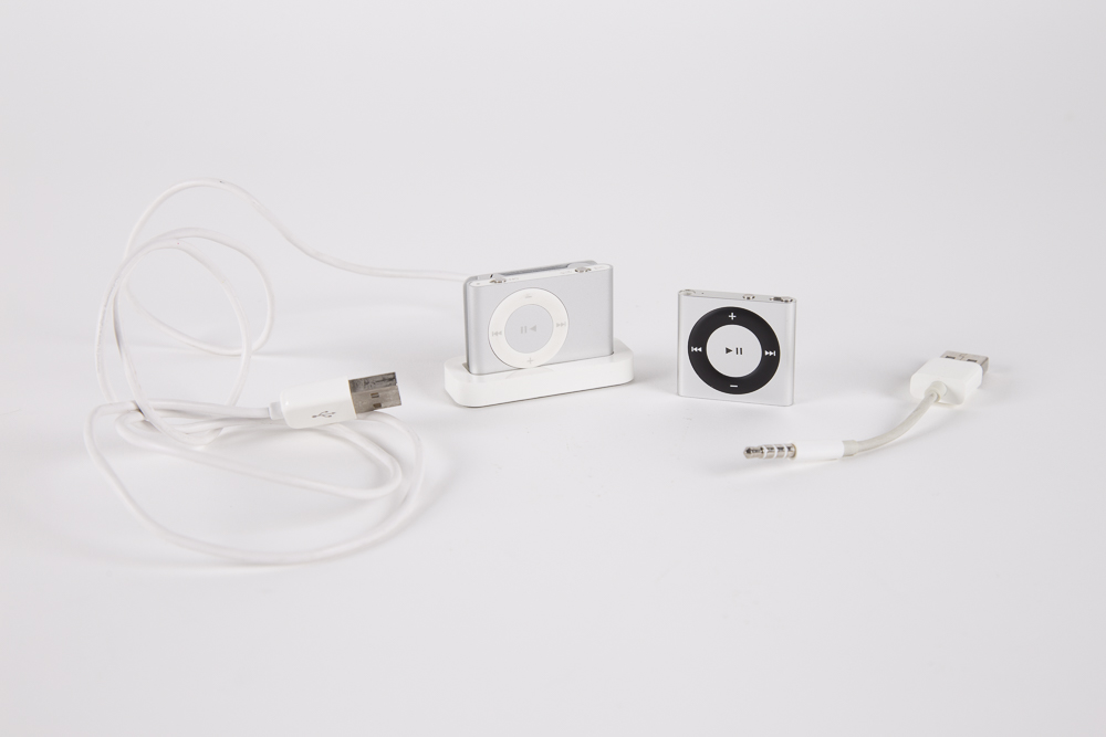 iPod Shuffle Media Players and Cables