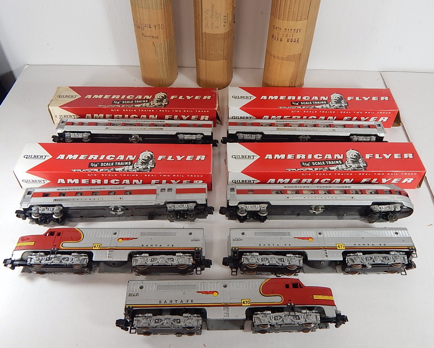 American Flyer S-Gauge Trains - Sante Fe Train Set
