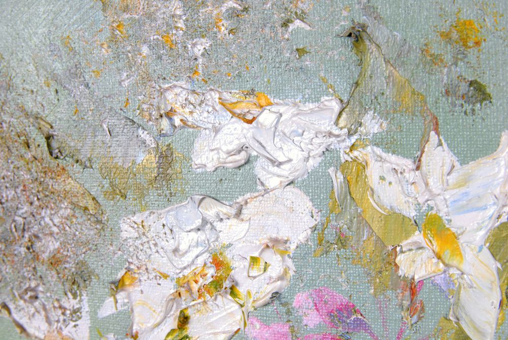 Oil on Canvas Painting of Daisy Still Life by Sally Zappacosta