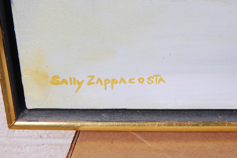 Oil on Canvas Painting of Daisy Still Life by Sally Zappacosta