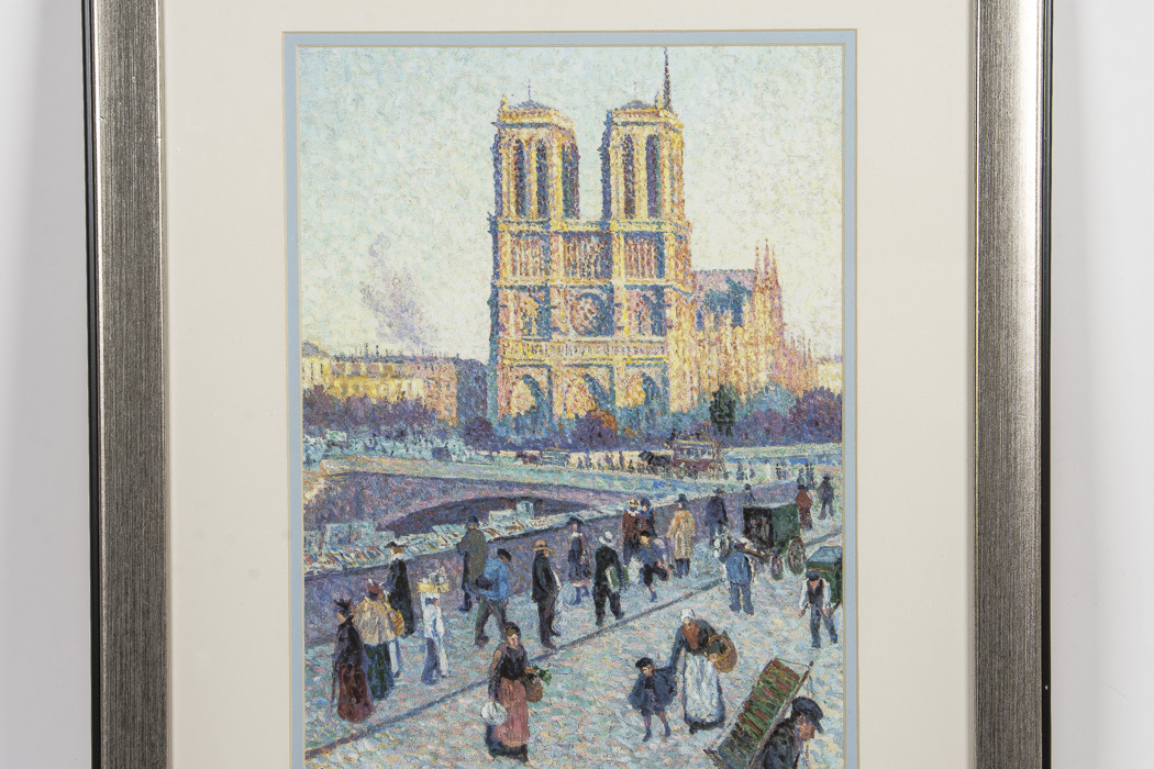 After Maximilien Luce Giclee Titled "Le quai Saint-Michel et Notre-Dame"