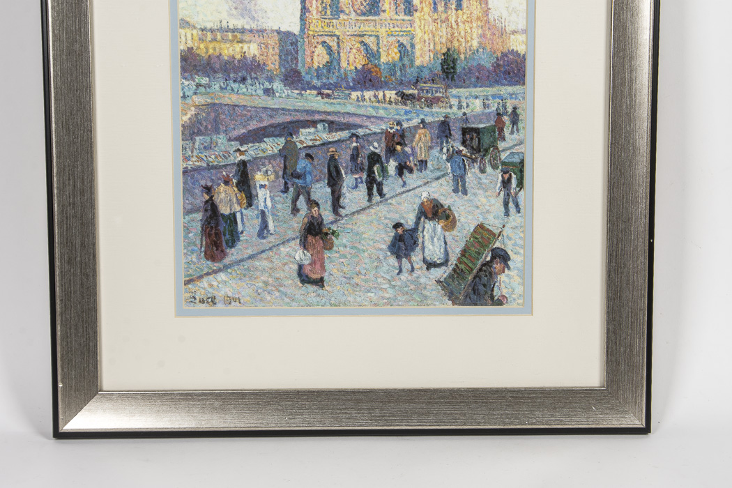 After Maximilien Luce Giclee Titled "Le quai Saint-Michel et Notre-Dame"