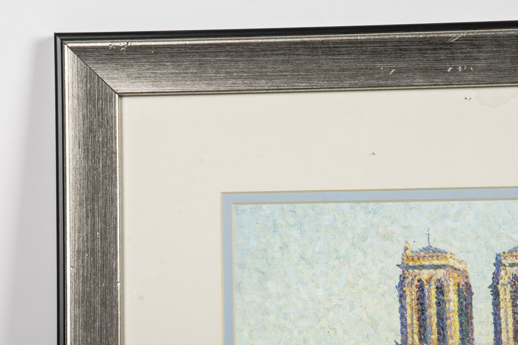 After Maximilien Luce Giclee Titled "Le quai Saint-Michel et Notre-Dame"