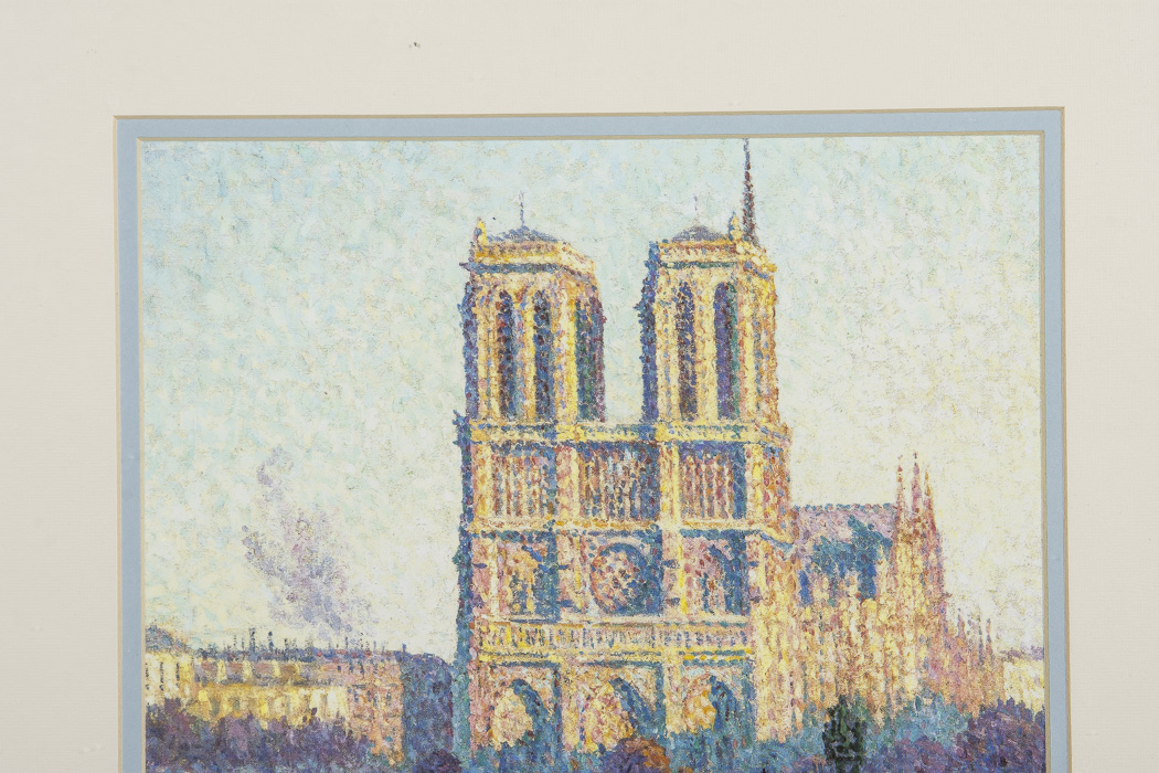 After Maximilien Luce Giclee Titled "Le quai Saint-Michel et Notre-Dame"