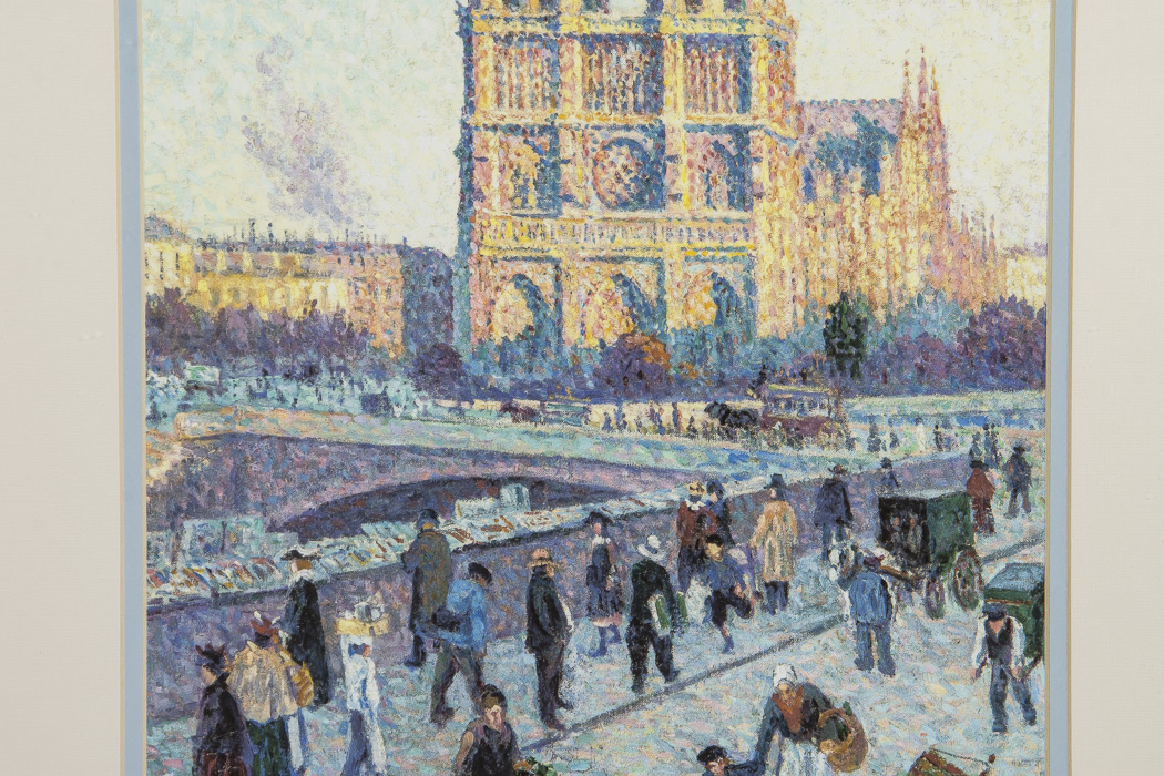 After Maximilien Luce Giclee Titled "Le quai Saint-Michel et Notre-Dame"
