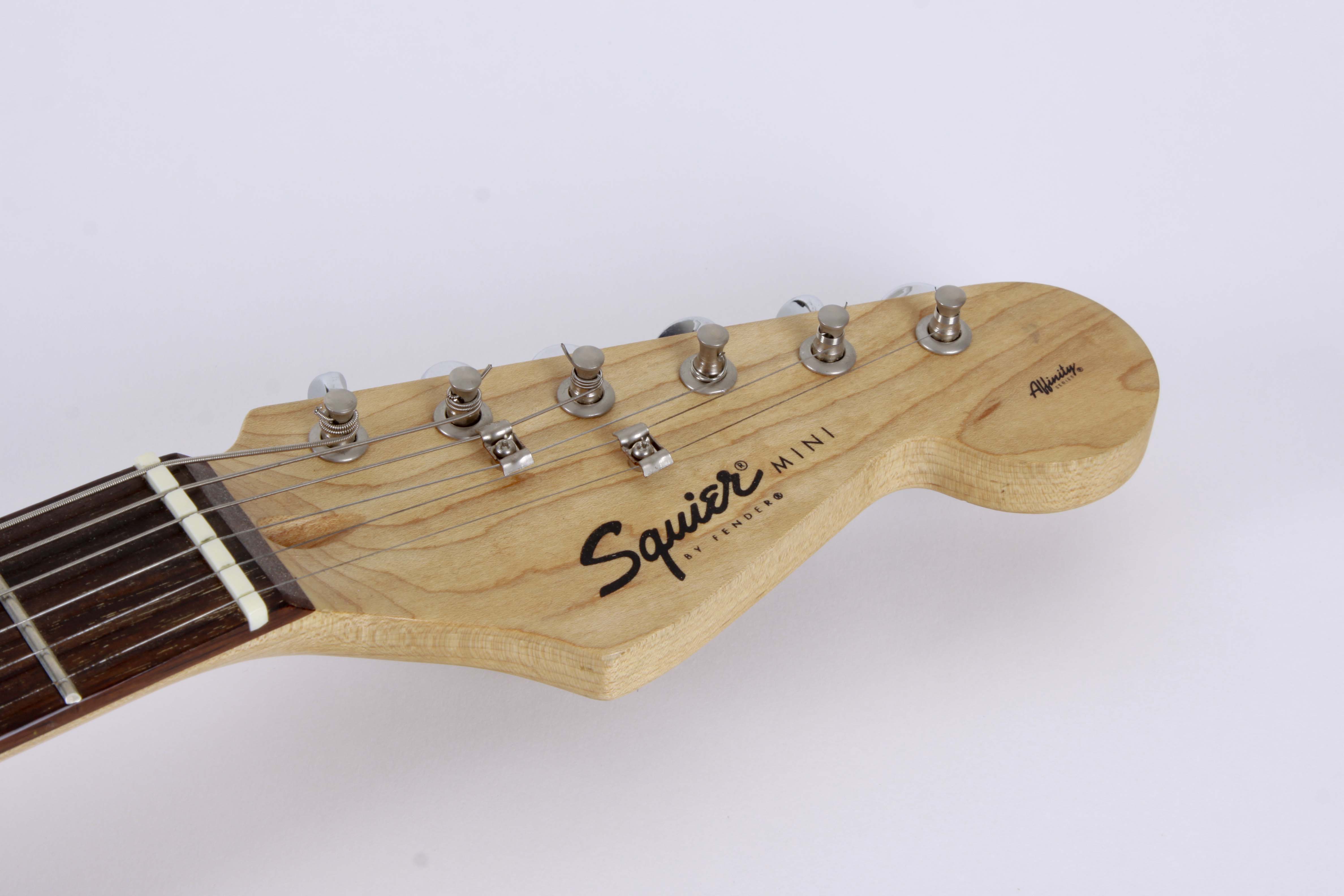 Fender Squire Mini Electric Guitar, Roland Synth, Hohner Melodica