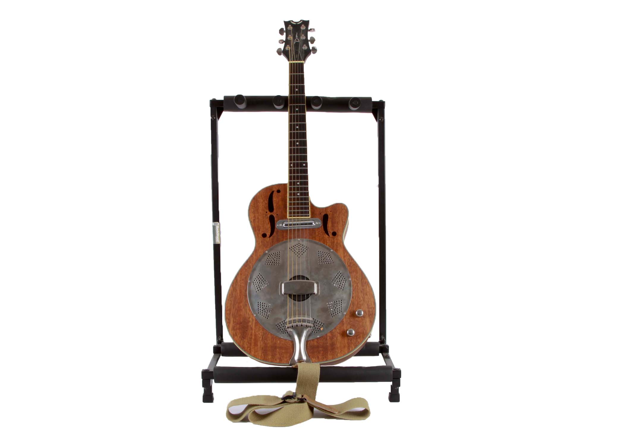 Dean Resonator Cutaway Acoustic-Electric Guitar and Stand