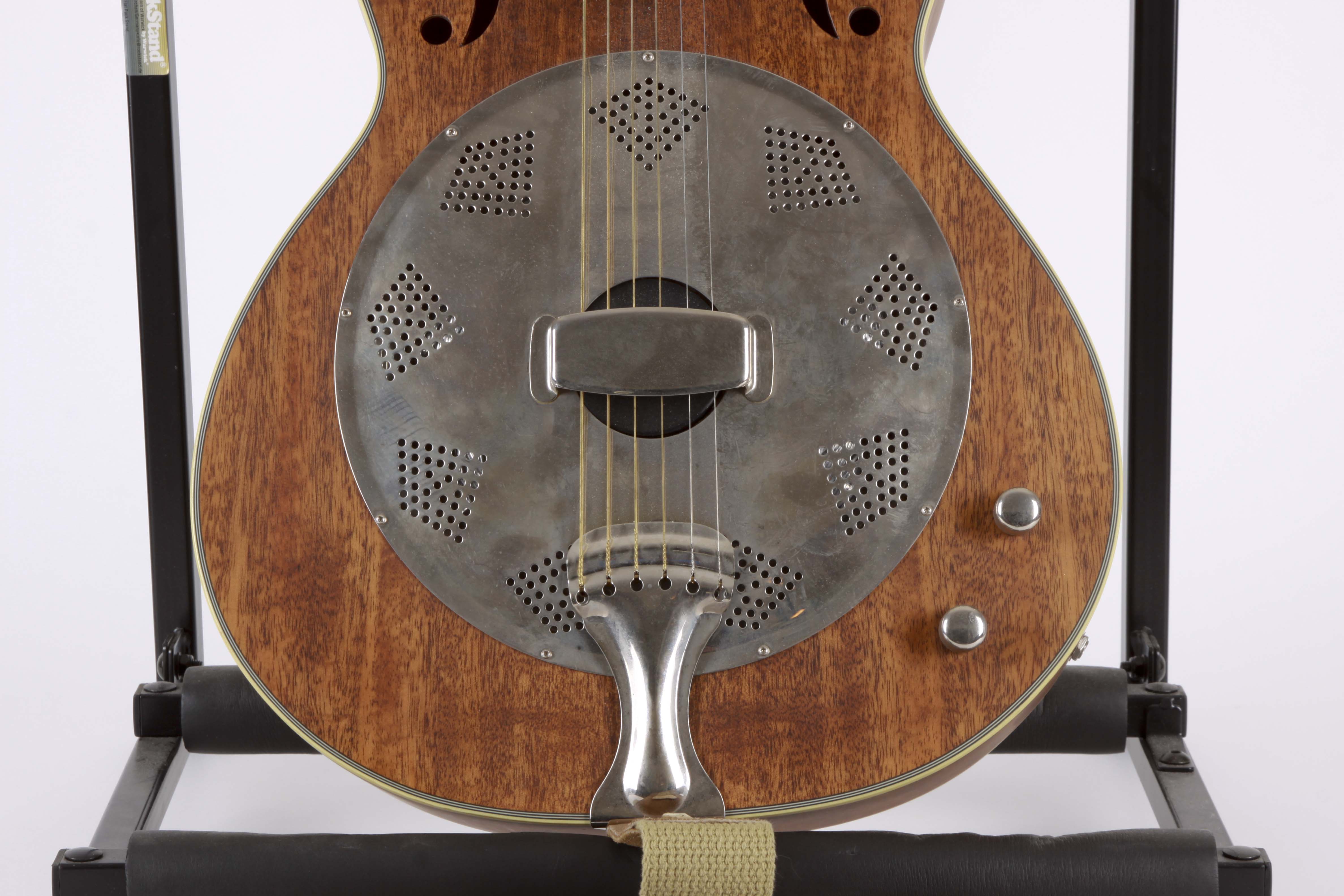 Dean Resonator Cutaway Acoustic-Electric Guitar and Stand