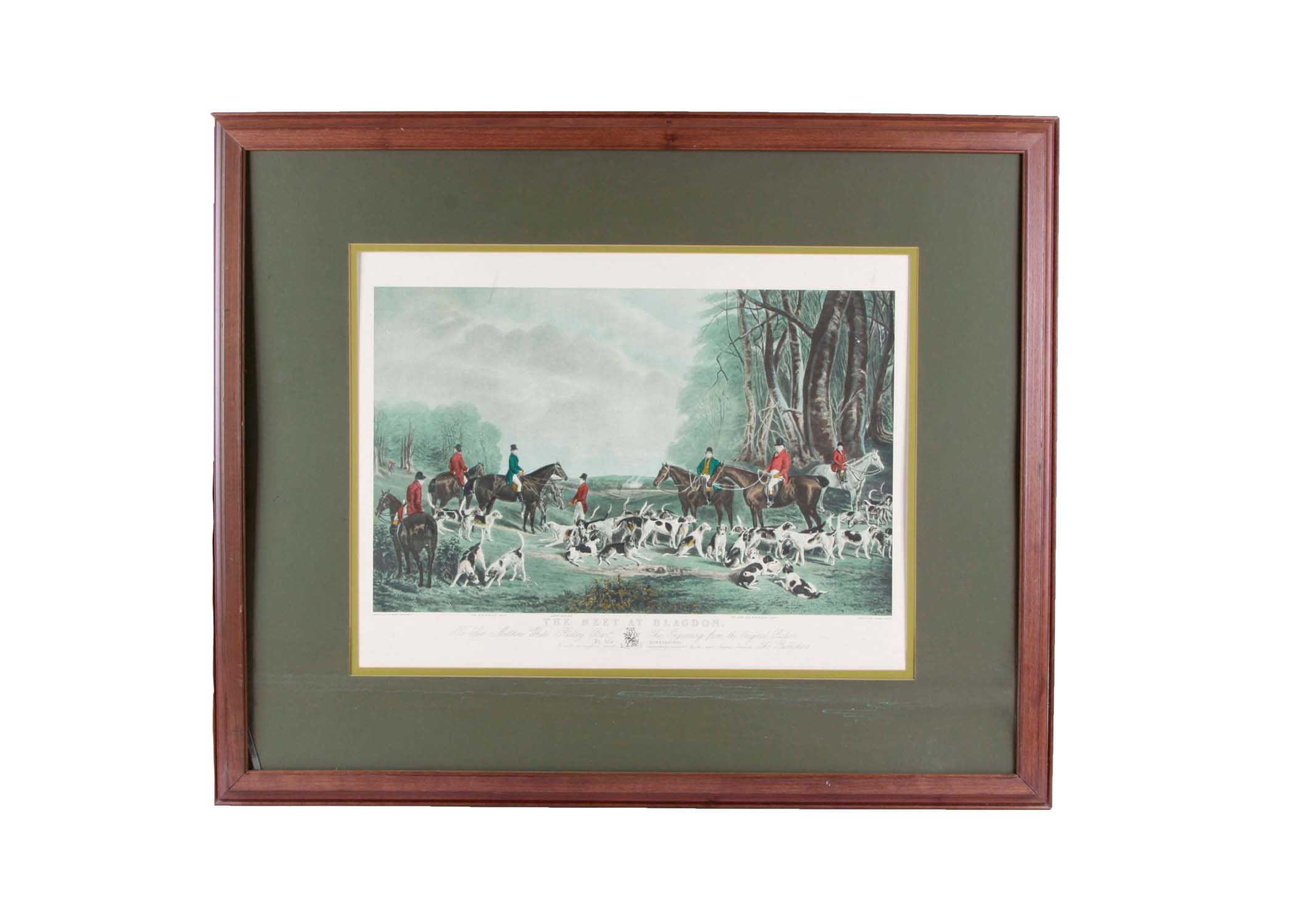 Restrike Engraving "The Meet at Blagdon"