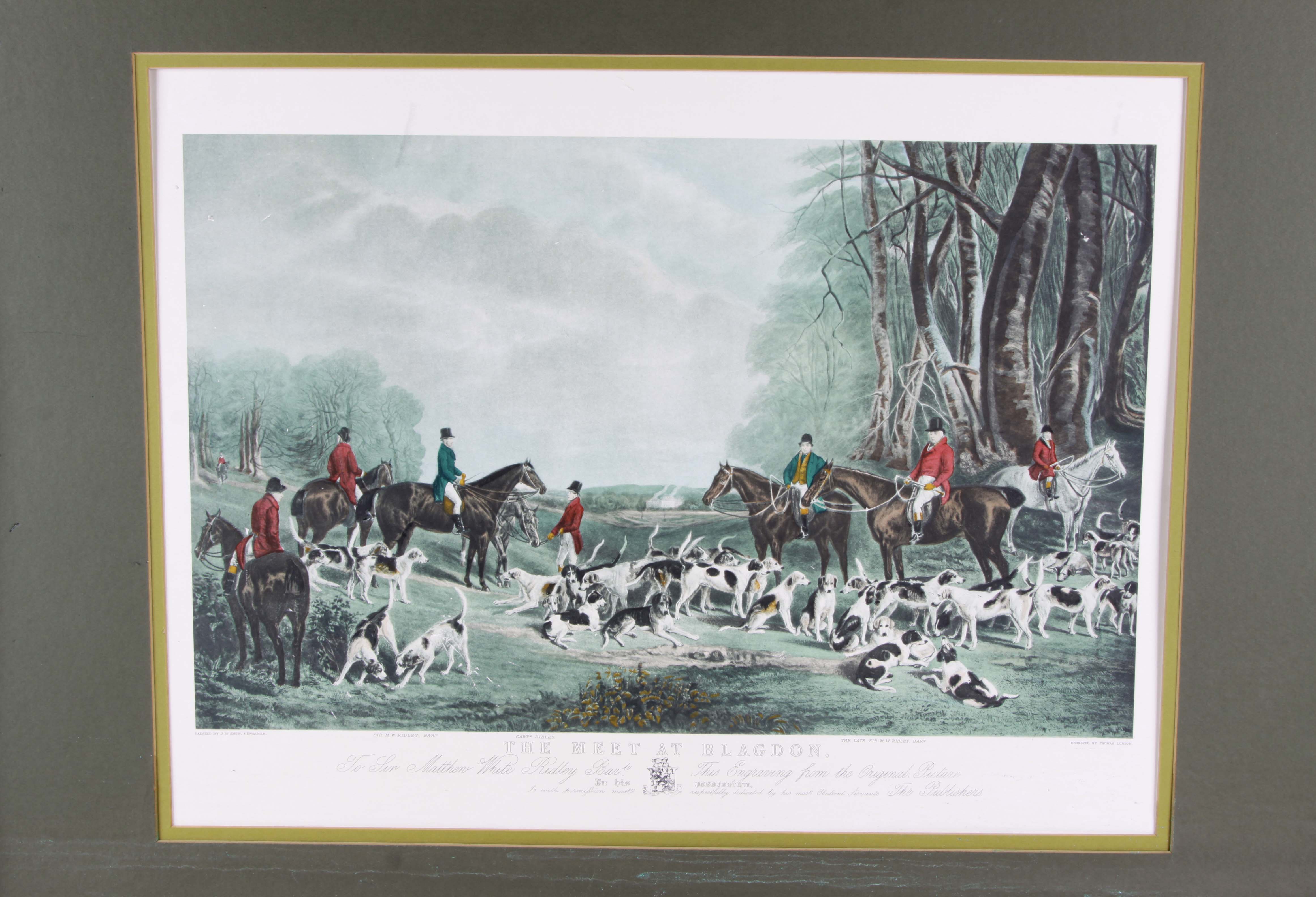 Restrike Engraving "The Meet at Blagdon"