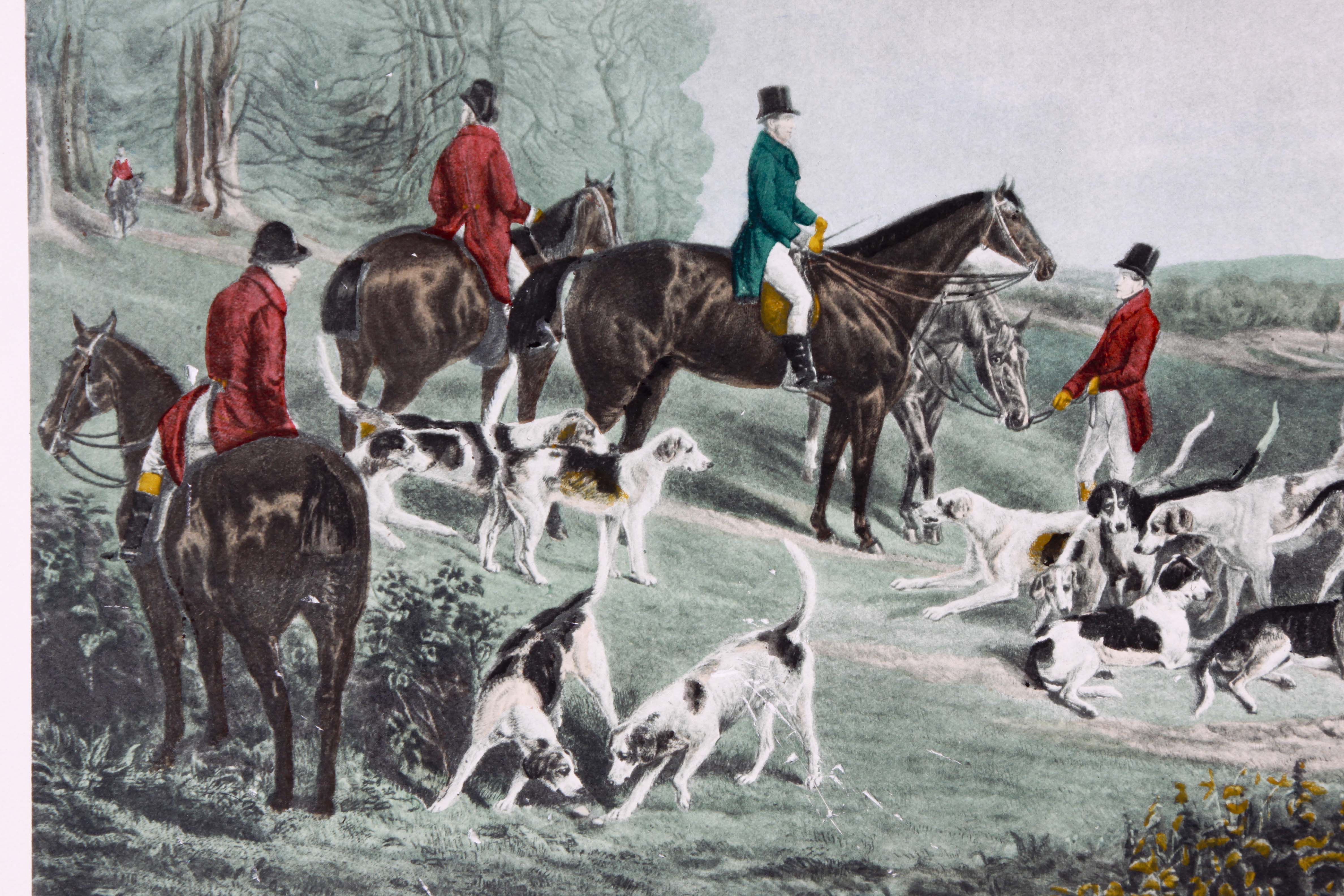 Restrike Engraving "The Meet at Blagdon"