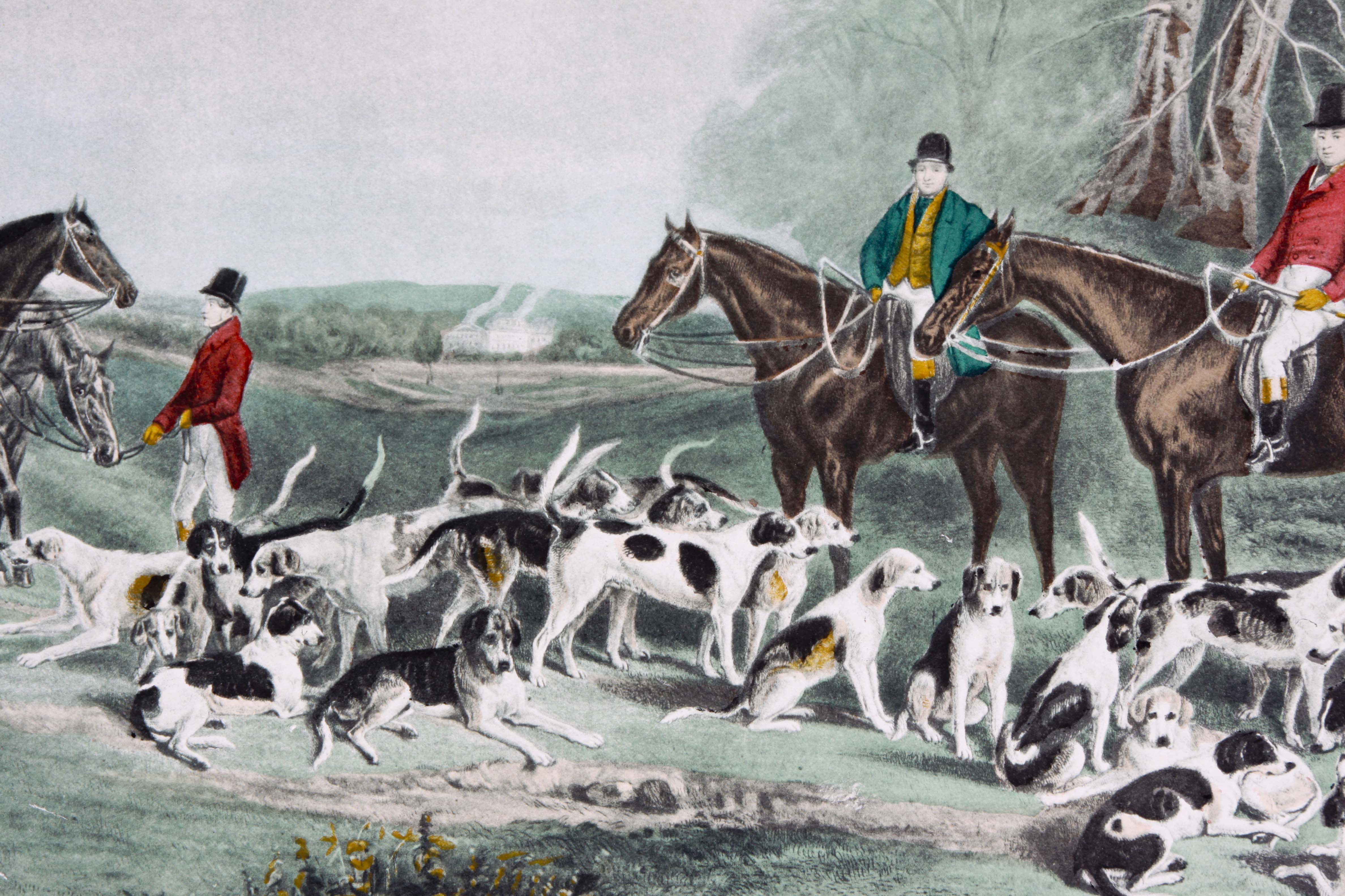 Restrike Engraving "The Meet at Blagdon"