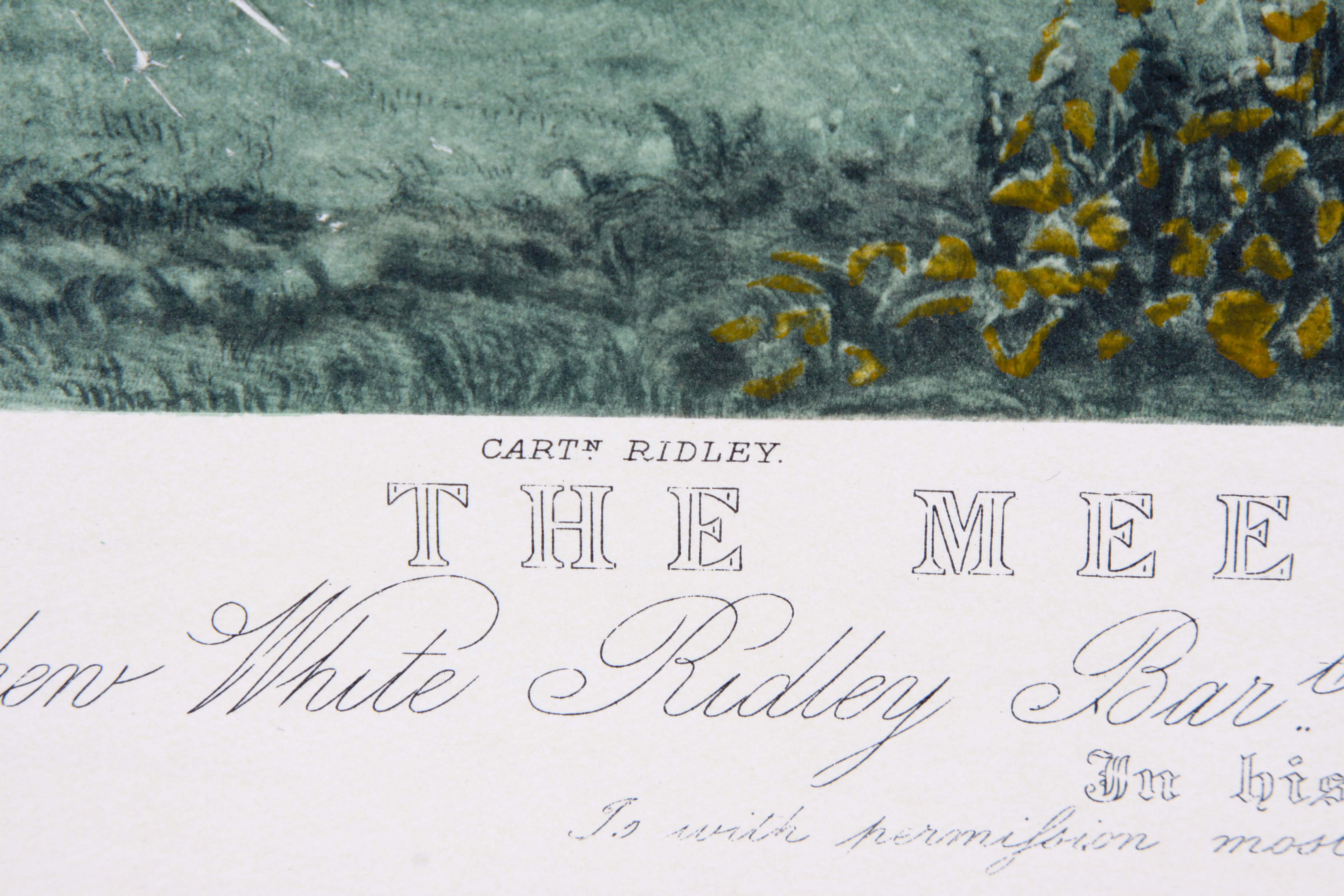 Restrike Engraving "The Meet at Blagdon"