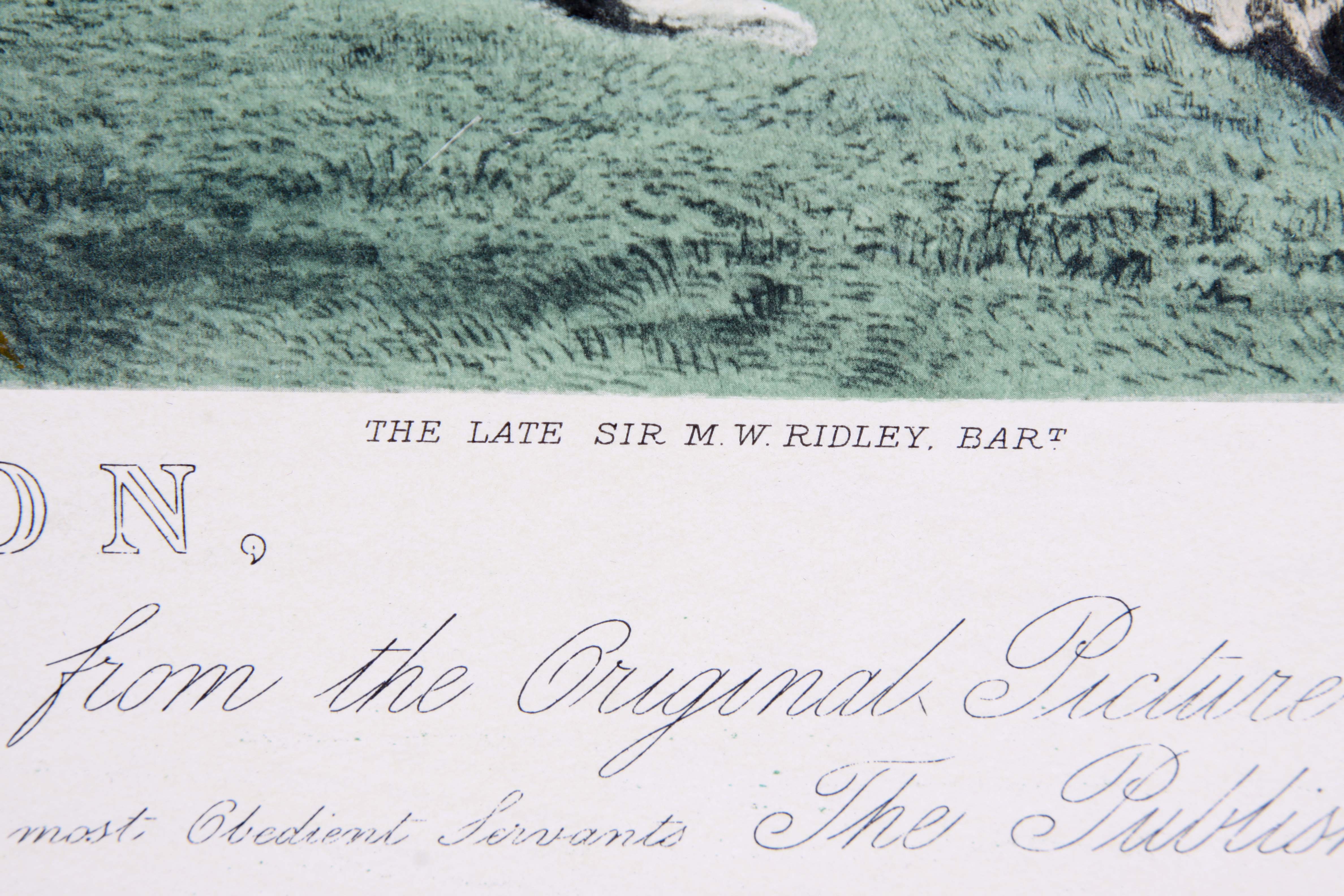 Restrike Engraving "The Meet at Blagdon"